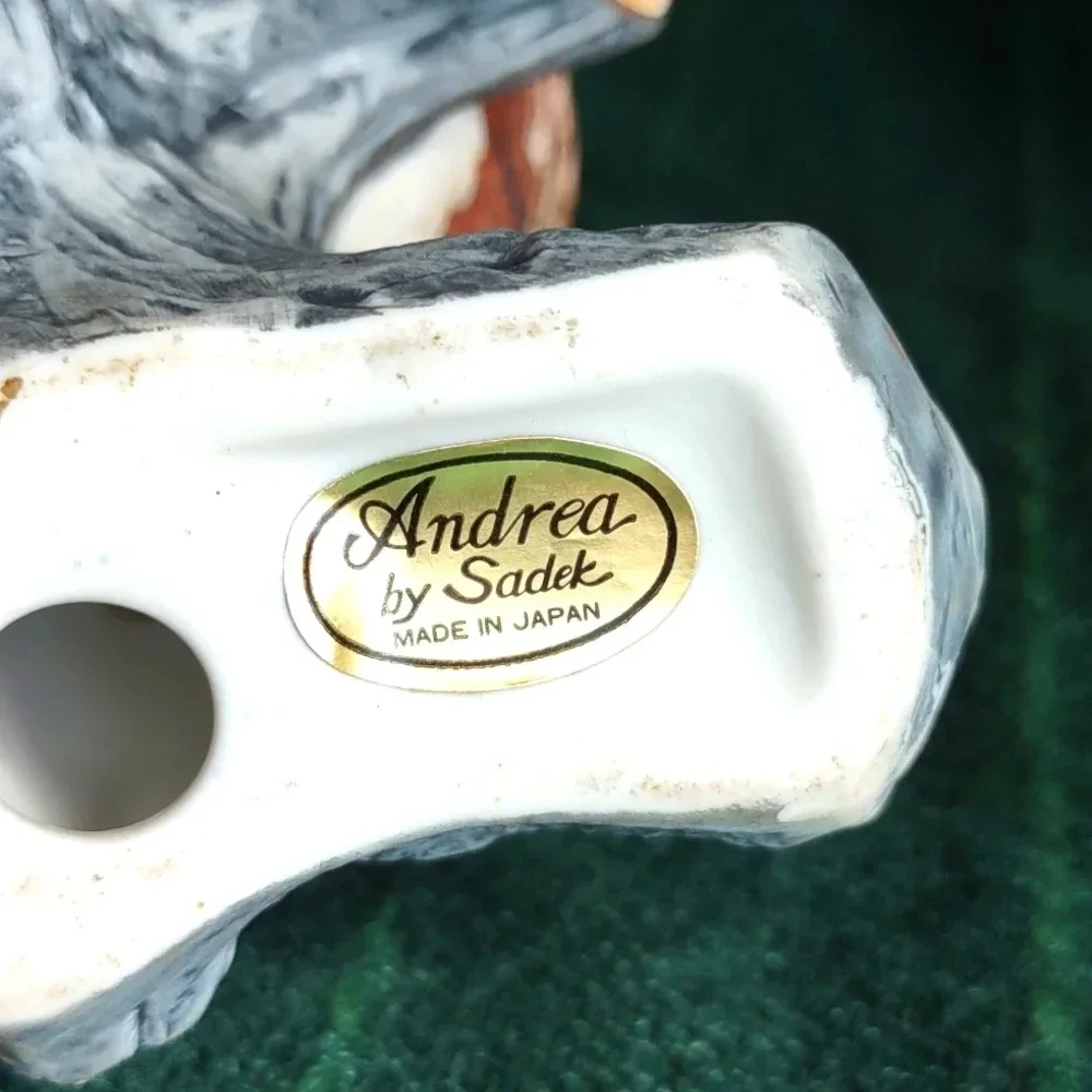 Vintage Porcelain Owls Figurine By Andrea by Sadek of Japan - Picture 4 of 5